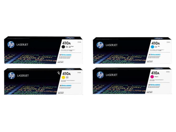 HP Kits arc-en-ciel Nr. 410A (CF410A-CF413A) BL/C/M/Y – Réf. CF410A-CF413A