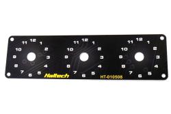 HT-010508 Triple Switch Panel Only - includes Yellow & Red knobs – Réf. HT-010508