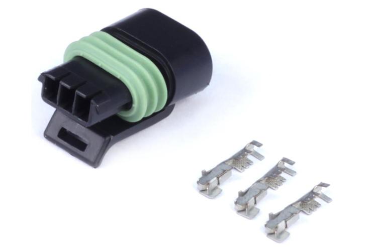 HT-030414 Plug and Pins Only - Delphi 3 Pin Single Row Flat Coil – Réf. HT-030414