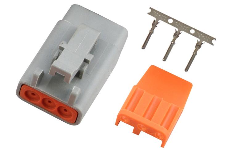 HT-031001 Plug and Pins Only - Male Deutsch DTM-3 Connector (7.5 Amp) – Réf. HT-031001