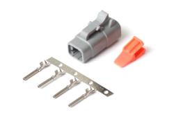 HT-031002 Plug and Pins Only - Male Deutsch DTM-4 Connector (7.5 Amp) – Réf. HT-031002