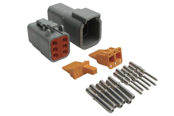 HT-031015 Plug and Pins Only - Matching Set Deutsch DTM-6 Connectors (7.5 Amp) – Réf. HT-031015