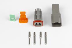 HT-031112 Plug and Pins Only - Matching Set of Deutsch DT-2 Connectors  (DT06-2S + DT04-2P) - ( 13 Amp) – Réf. HT-031112