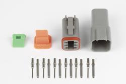 HT-031115 Plug and Pins Only - Matching Set of Deutsch DT-6 Connectors  (DT06-6S + DT04-6P) - ( 13 Amp) – Réf. HT-031115