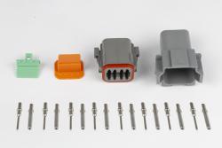 HT-031116 Plug and Pins Only - Matching Set of Deutsch DT-8 Connectors  (DT06-8S + DT04-8P) - ( 13 Amp) – Réf. HT-031116