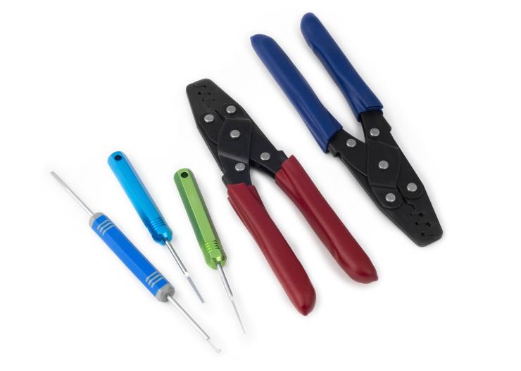 HT-070300 Dual Crimper set - inc 3 pin removal tools – Réf. HT-070300
