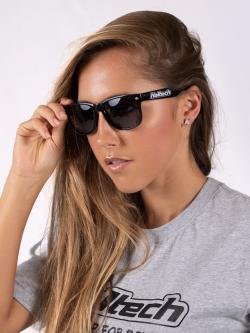 HT-309022 Novelty Event Sunglasses - Black w/White Logo – Réf. HT-309022