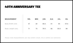 HT-331002-S Haltech 40th Anniversary T-Shirt Size: S – Réf. HT-331002-S
